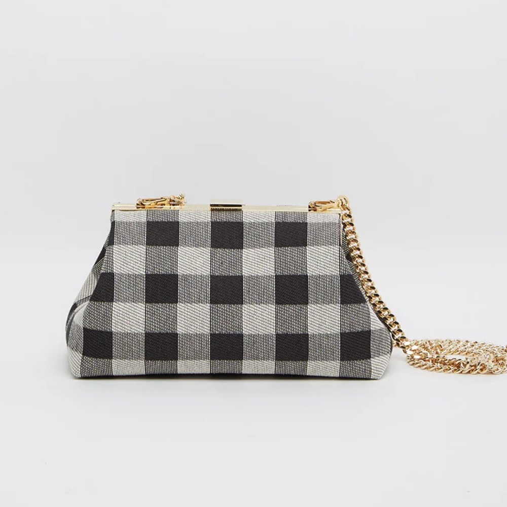 Mansur Gavriel Checker Mini Volume Clutch / Crossbody